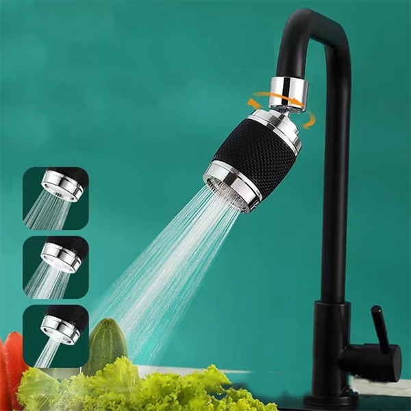 Đầu vòi rửa bát tăng áp 3 chế độ xoay 360°, lọc nước, chống bắn nước