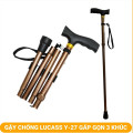 Gậy chống Lucass Y27 gấp gọn, đế cao su chống trơn trượt