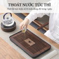 Khay đựng ấm chén bằng tre cao cấp thiết kế thanh lịch cho phòng trà