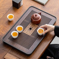 Khay đựng ấm chén bằng tre cao cấp thiết kế thanh lịch cho phòng trà