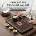Khay đựng ấm chén bằng tre cao cấp thiết kế thanh lịch cho phòng trà