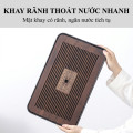 Khay đựng ấm chén bằng tre cao cấp thiết kế thanh lịch cho phòng trà