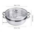 Nồi hấp 2 tầng cách thủy đa năng đường kính 28cm