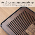 Khay đựng ấm chén bằng tre cao cấp thiết kế thanh lịch cho phòng trà