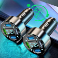Tẩu sạc thông minh 66W cho ô tô 4 cổng USB và type-c