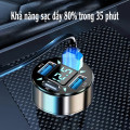 Tẩu sạc thông minh 66W cho ô tô 4 cổng USB và type-c