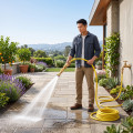 Set vòi xịt nước áp lực cao dây 15m đa chế độ tưới cây rửa xe