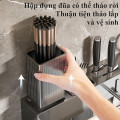 Giá treo dao kéo nhà bếp kèm ống đựng đũa lưu trữ gọn gàng