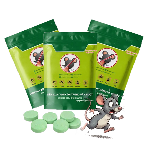 Combo 30 viên xua đuổi chuột và côn trùng sử dụng tiện lợi