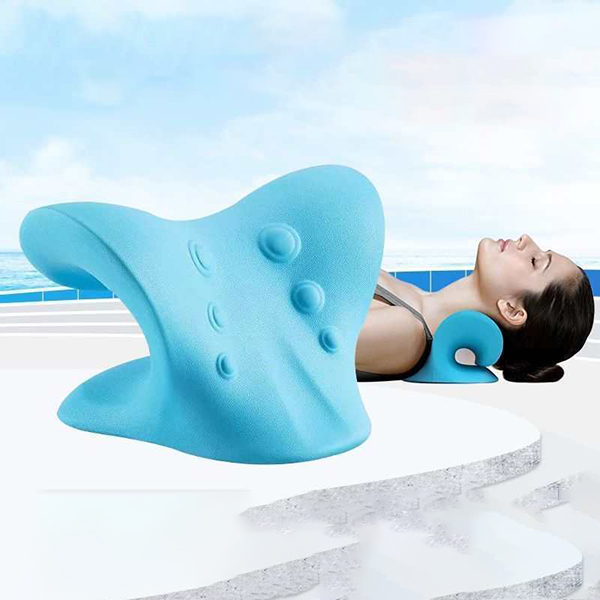 Gối massage cổ vai gáy chất liệu cao su non mềm mại hỗ trợ giảm áp lực vùng cổ