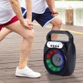 Loa xách tay di động bluetooth có đèn led cao cấp tặng kèm mic