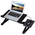 Giá đỡ laptop gấp gọn tích hợp 2 quạt tản nhiệt và bàn kê chuột