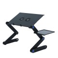 Giá đỡ laptop gấp gọn tích hợp 2 quạt tản nhiệt và bàn kê chuột