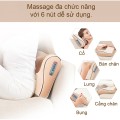 Gối massage cổ vai gáy hồng ngoại 16 bi cao cấp 