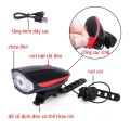 Đèn led xe đạp thể thao siêu sáng pin sạc usb