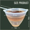 Bát ướp lạnh rượu dung tích 1,2L tặng kèm gáo múc cao cấp, Lõi nhựa