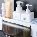 Kệ để đồ nhà tắm kết hợp bộ nhả kem đánh răng 3 cốc