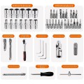 Bộ dụng cụ mở bu lông ốc vít 46 chi tiết thép không gỉ cao cấp