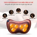 Gối massage hồng ngoại 8 bi có đảo chiều tự động