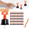 Bộ 50 ke vít cân bằng ốp phẳng gạch tặng cờ lê móc tiện dụng
