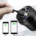 Cốc sạc ô tô 2 cổng sạc USB 2 tẩu báo điện áp 12v-24v