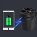 Cốc sạc ô tô 2 cổng sạc USB 2 tẩu báo điện áp 12v-24v