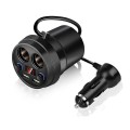 Cốc sạc ô tô 2 cổng sạc USB 2 tẩu báo điện áp 12v-24v