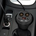 Cốc sạc ô tô 2 cổng sạc USB 2 tẩu báo điện áp 12v-24v