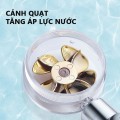 Vòi sen tăng áp cánh quạt xoay 360 độ có nút nhấn dừng tiện lợi, Vòi hoa sen không dây
