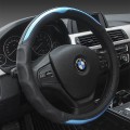 Bọc vô lăng ô tô da cao cấp chỉ đen viền xanh