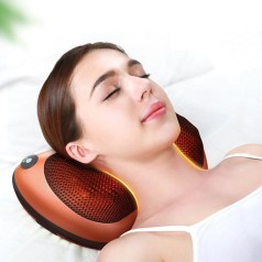 Gối massage hồng ngoại 8 bi có đảo chiều tự động