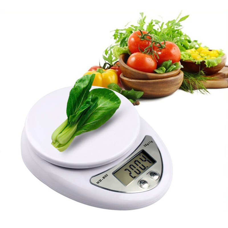 Cân tiểu ly điện tử 5kg để bàn nhà bếp màn hình LCD