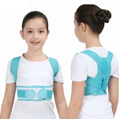 Đai chống gù lưng, lưng tôm cho trẻ em dễ sử dụng, Size M  - Màu xanh