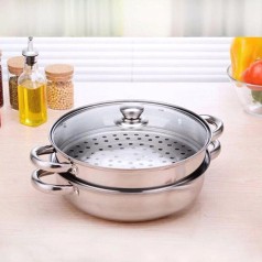 Nồi hấp 2 tầng cách thủy đa năng đường kính 28cm