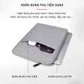 Túi chống sốc laptop, macbook, ultrabook chống thấm tiện dụng, Màu ghi - Size 14 inch