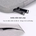 Túi chống sốc laptop, macbook, ultrabook chống thấm tiện dụng, Màu ghi - Size 14 inch