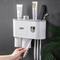 Bộ nhả kem đánh răng đa năng dán tường tiện lợi, Bộ 3 cốc
