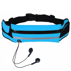 Túi đeo hông chạy bộ đựng đồ cá nhân tích hợp dải phản quang, Màu xanh dương
