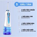 Máy tăm nước cầm tay cao cấp HF-9P kèm 5 đầu tăm vệ sinh răng miệng