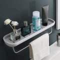 Kệ để đồ nhà tắm kèm móc treo khăn tiện dụng