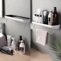 Kệ để đồ nhà tắm kèm móc treo khăn tiện dụng