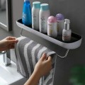 Kệ để đồ nhà tắm kèm móc treo khăn tiện dụng