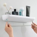 Kệ để đồ nhà tắm kèm móc treo khăn tiện dụng