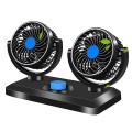 Quạt đôi xoay 360 độ dùng trên ô tô, xe hơi tiện dụng, Loại 12V cắm tẩu
