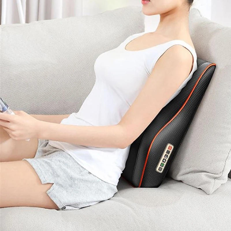Gối massage cổ vai gáy đa năng kết hợp hồng ngoại cao cấp