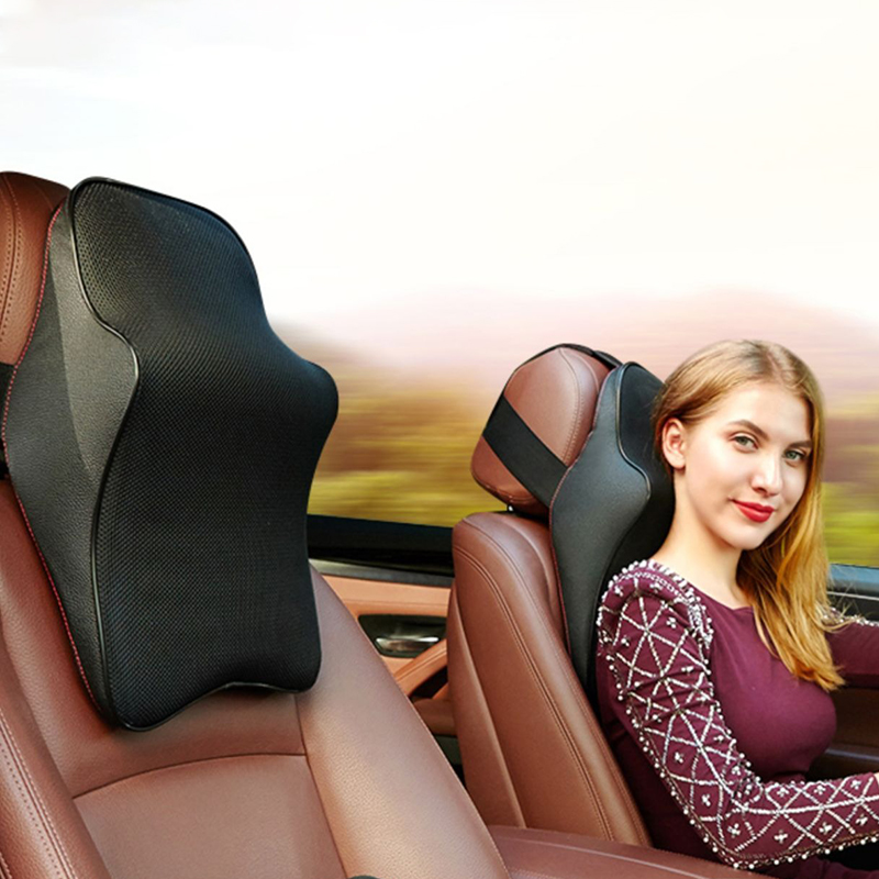 Gối tựa đầu ô tô cao su non có quai cài tiện lợi