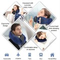 Gối kê cổ chữ U chống mỏi cổ giảm stress cao su non cao cấp, Màu xanh tím than