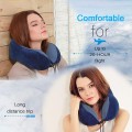 Gối kê cổ chữ U chống mỏi cổ giảm stress cao su non cao cấp, Màu xanh tím than