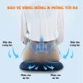 Đệm lót ghế ngồi chuyên dụng cho người bị trĩ cao su non cao cấp,  Màu xanh đen (vải lưới)