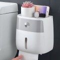 Hộp đựng giấy vệ sinh 2 ngăn dán tường siêu bền cao cấp